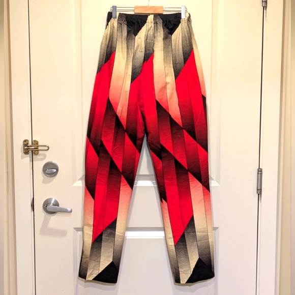 Vintage Swob M Black and Red Patterned Co-Ord Set with Belt - SEE SIZE NOTES - Picture 13 of 16